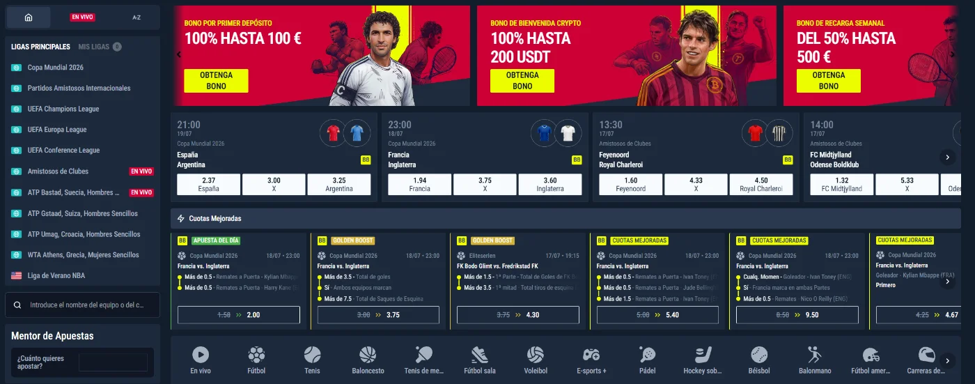 Rabona Casino apuestas deportivas en vivo con partidos, cuotas y mercados de apuestas